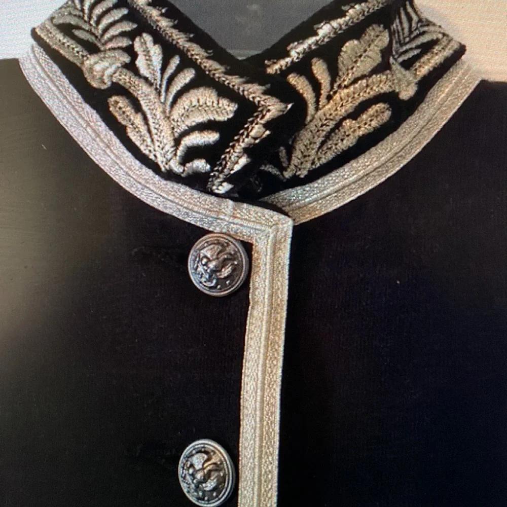 Denim & Supply Ralph Lauren Black Coat with White Trim - Picture 5 of 13